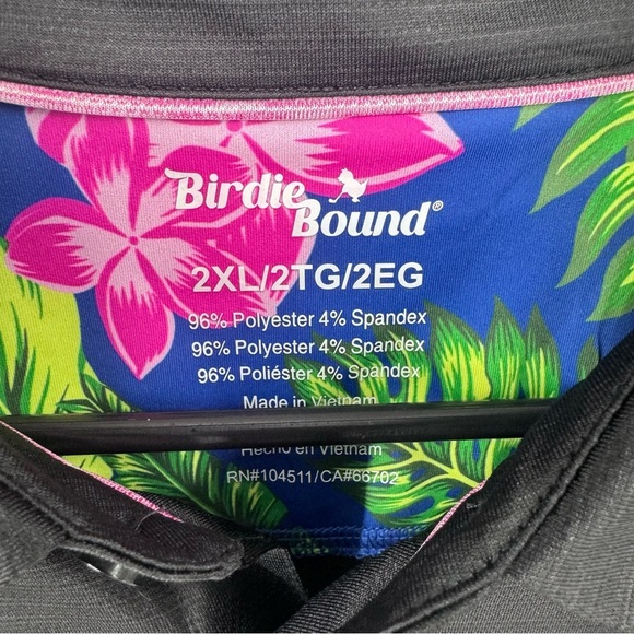 NWT Birdies Bound Black Polo Shirt Classic Short-Sleeve - Picture 4 of 10